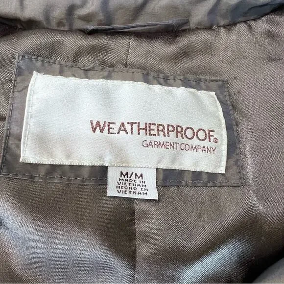 Weatherproof Gray Iridescent Trench Belted Raincoat Jacket Size M - Picture 13 of 13